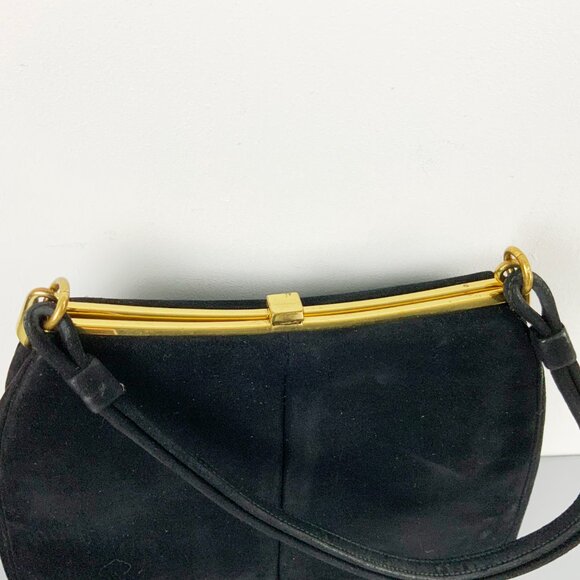 Vintage Coblentz Original Black Perma Suede Evening Bag Purse - Picture 11 of 16